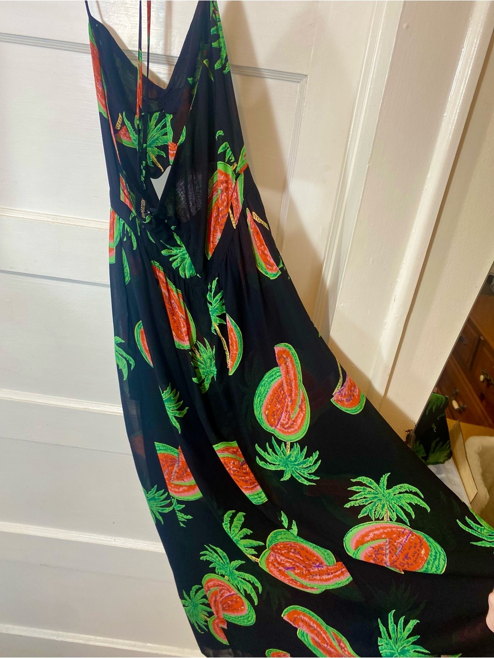 Reformation Addie Watermelon Print Cutout Midi Dress Sz 6 - Picture 10 of 14